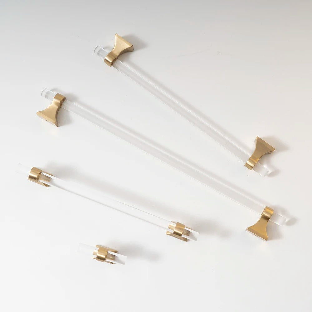 Acrylic & Brass Pull Handles | Aecor