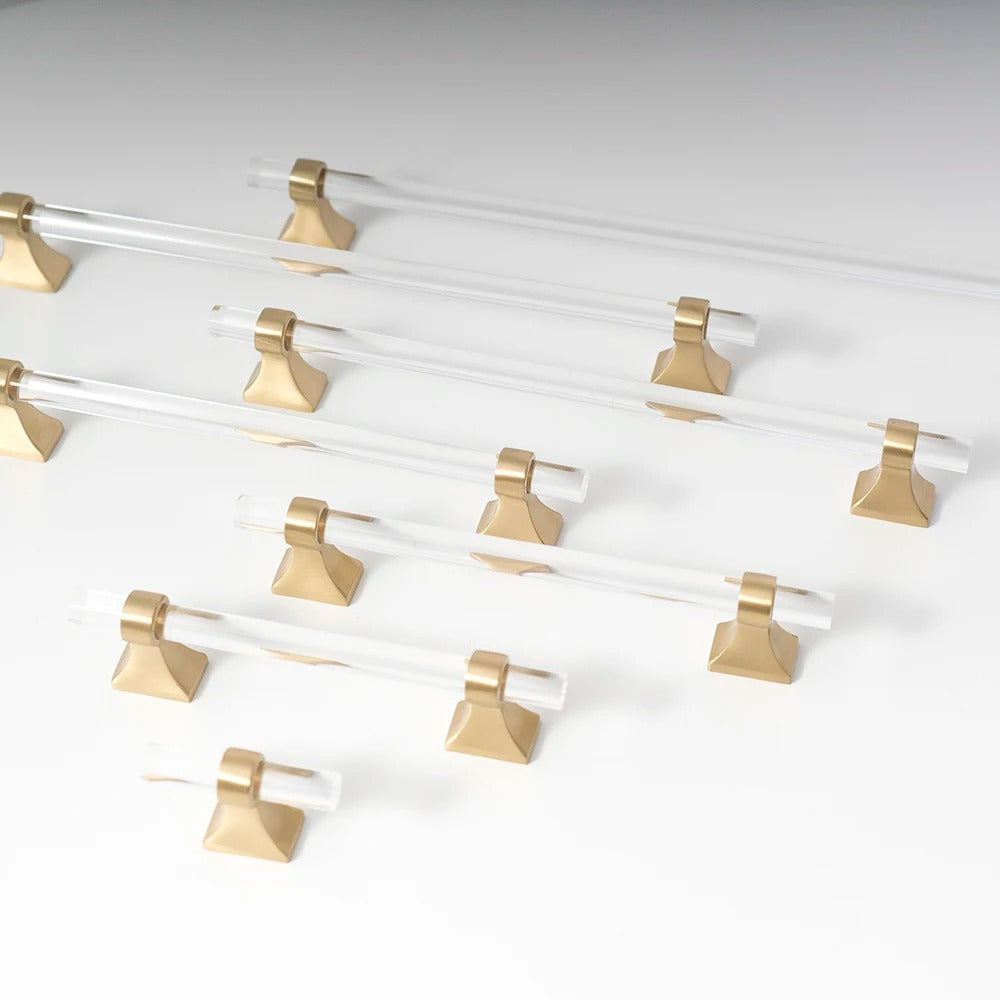 Acrylic & Brass Pull Handles | Aecor