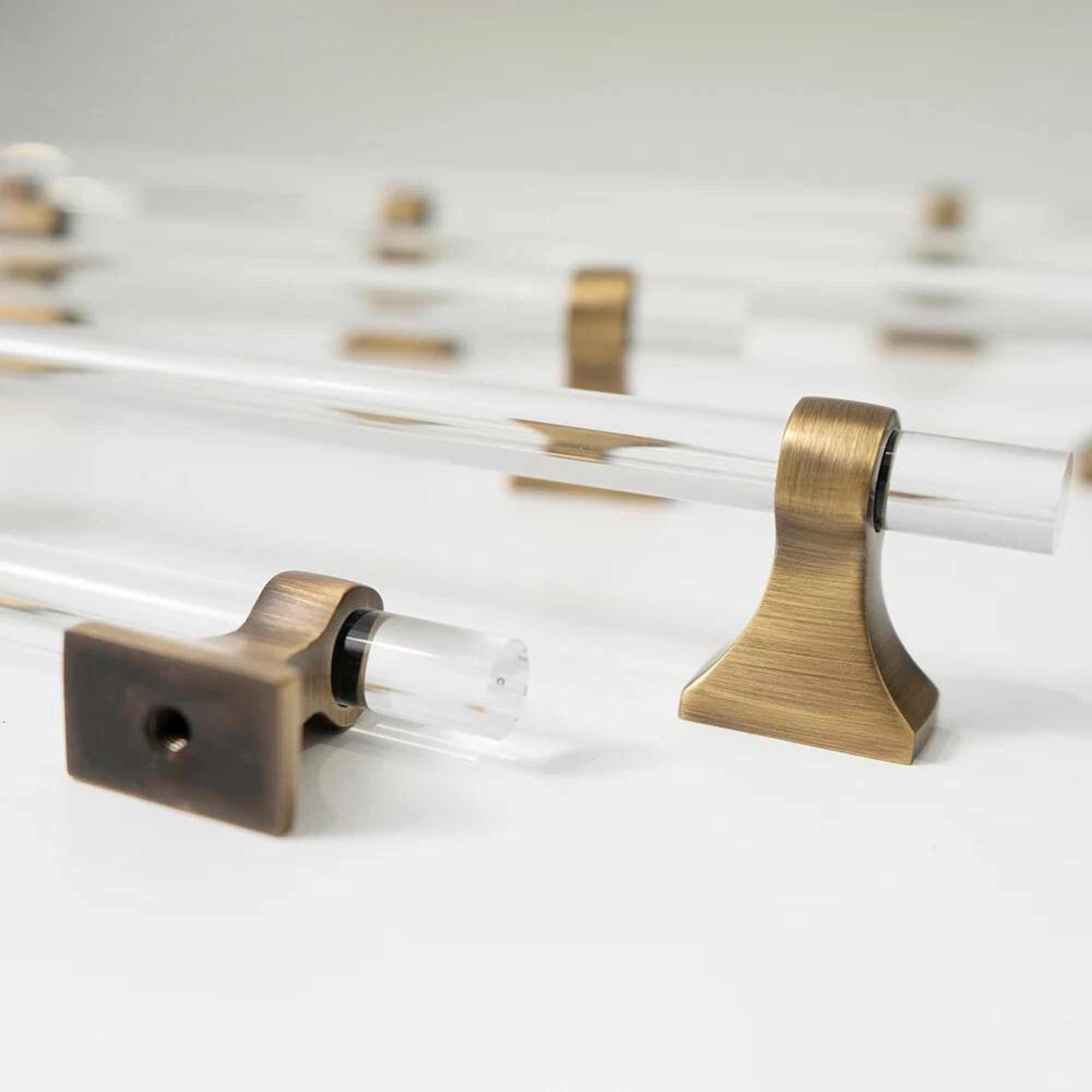 Acrylic & Brass Pull Handles | Aecor