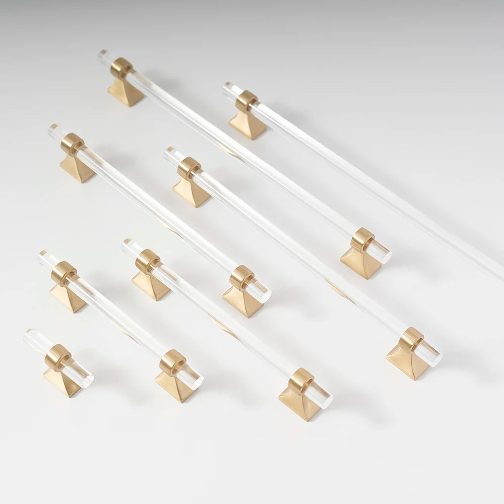 Acrylic & Brass Pull Handles | Aecor