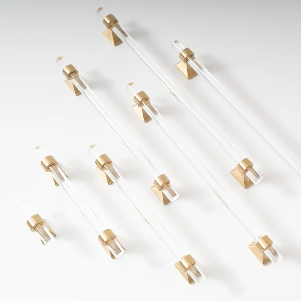 Acrylic & Brass Pull Handles | Aecor