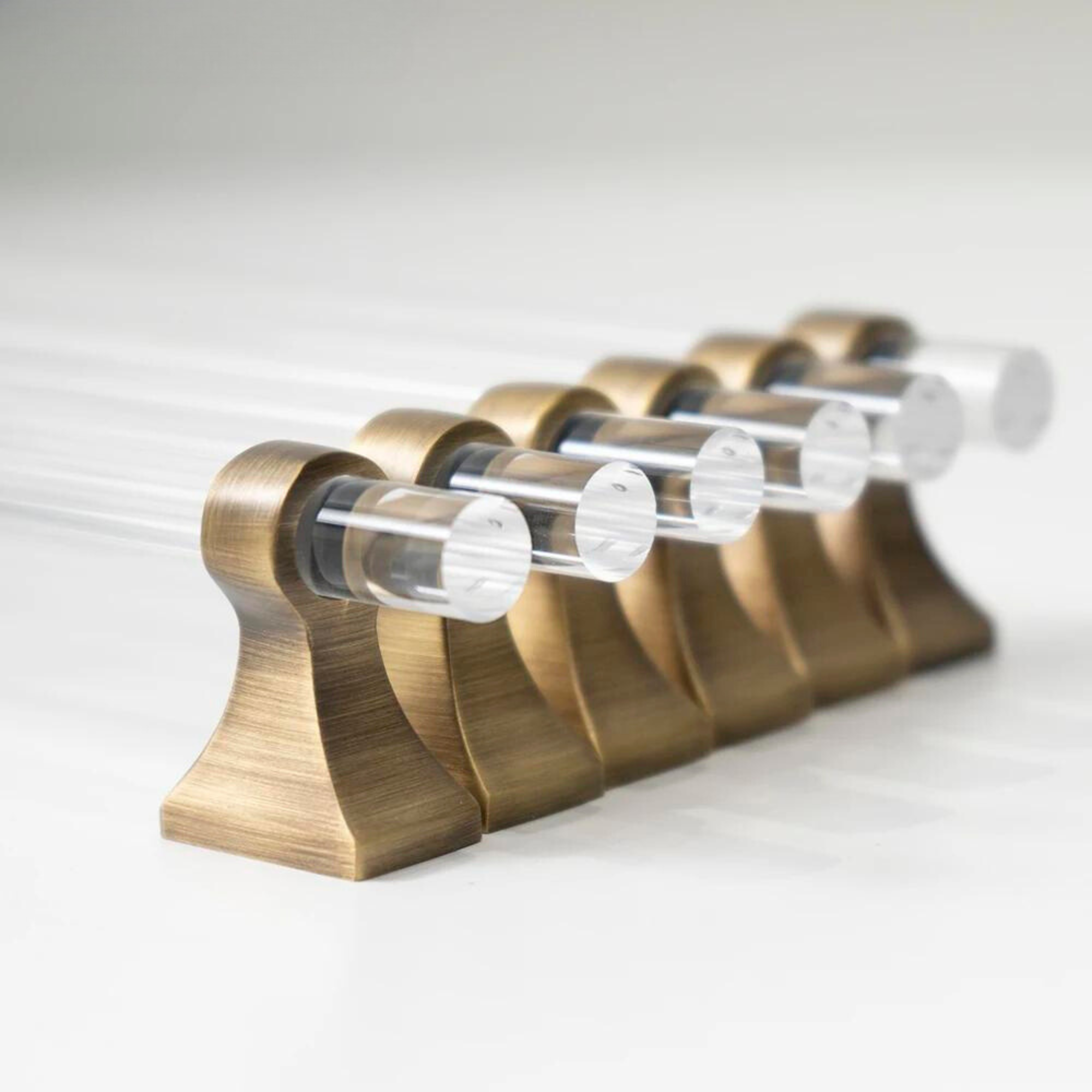 Acrylic & Brass Pull Handles | Aecor