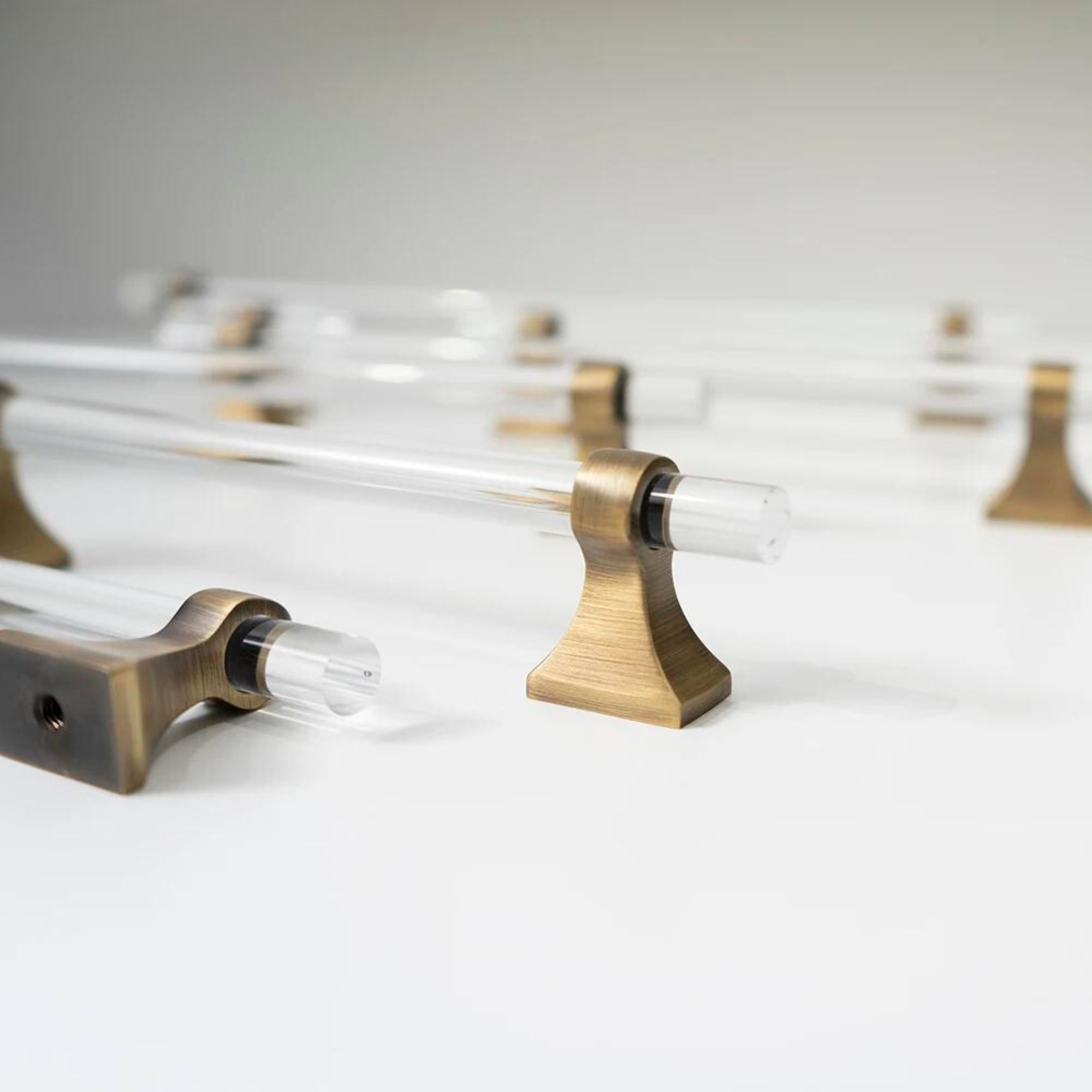 Acrylic & Brass Pull Handles | Aecor