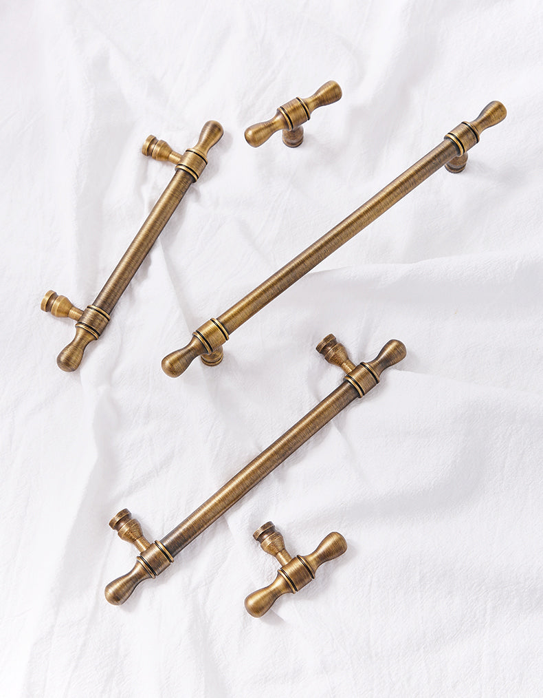 Antique Brushed Brass Cabinet Handles | Antiquitas