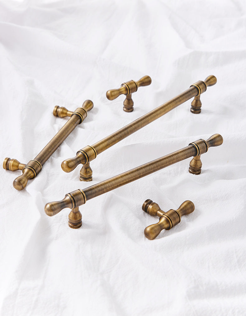 Antique Brushed Brass Cabinet Handles | Antiquitas