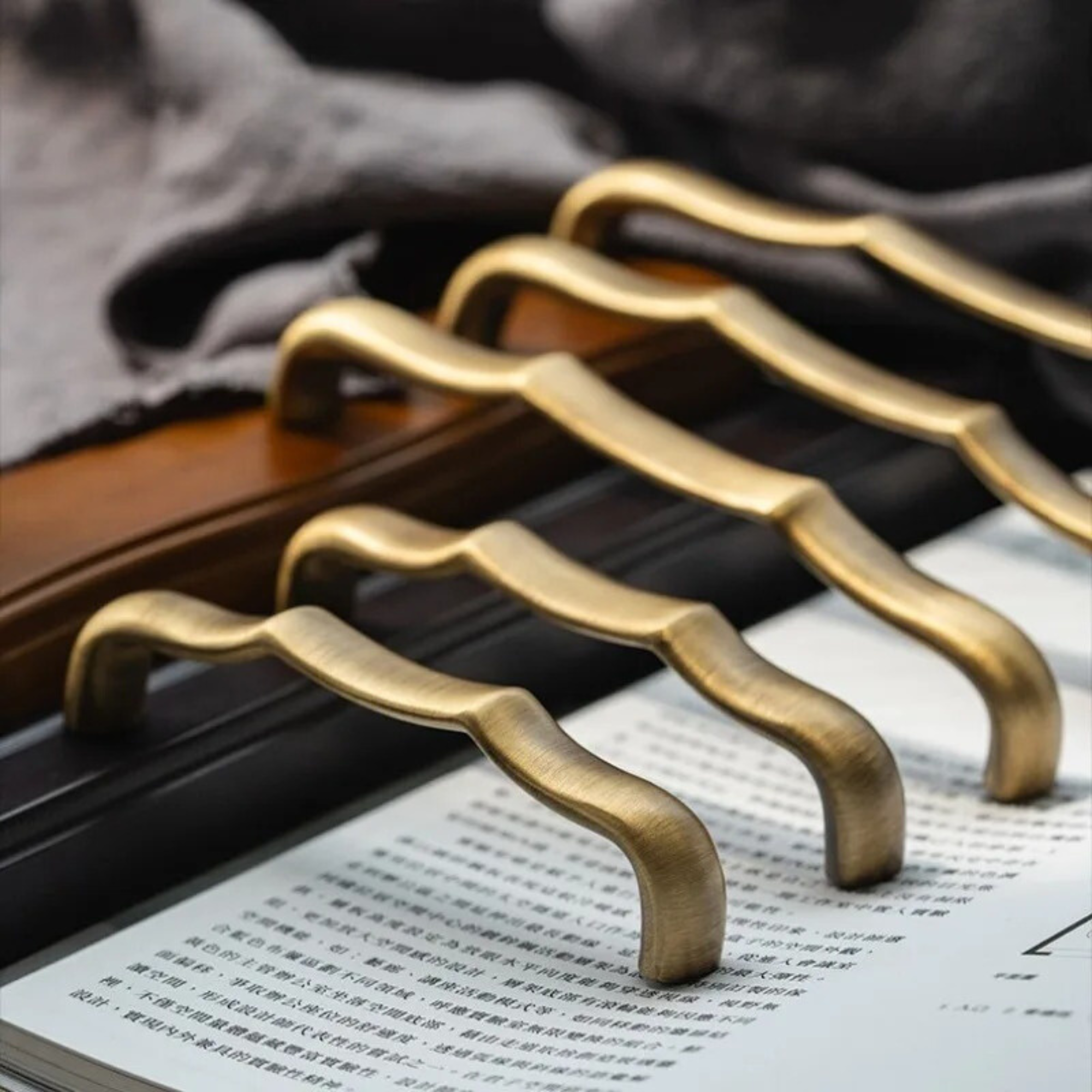 Wavey Brass Handles | Aequor