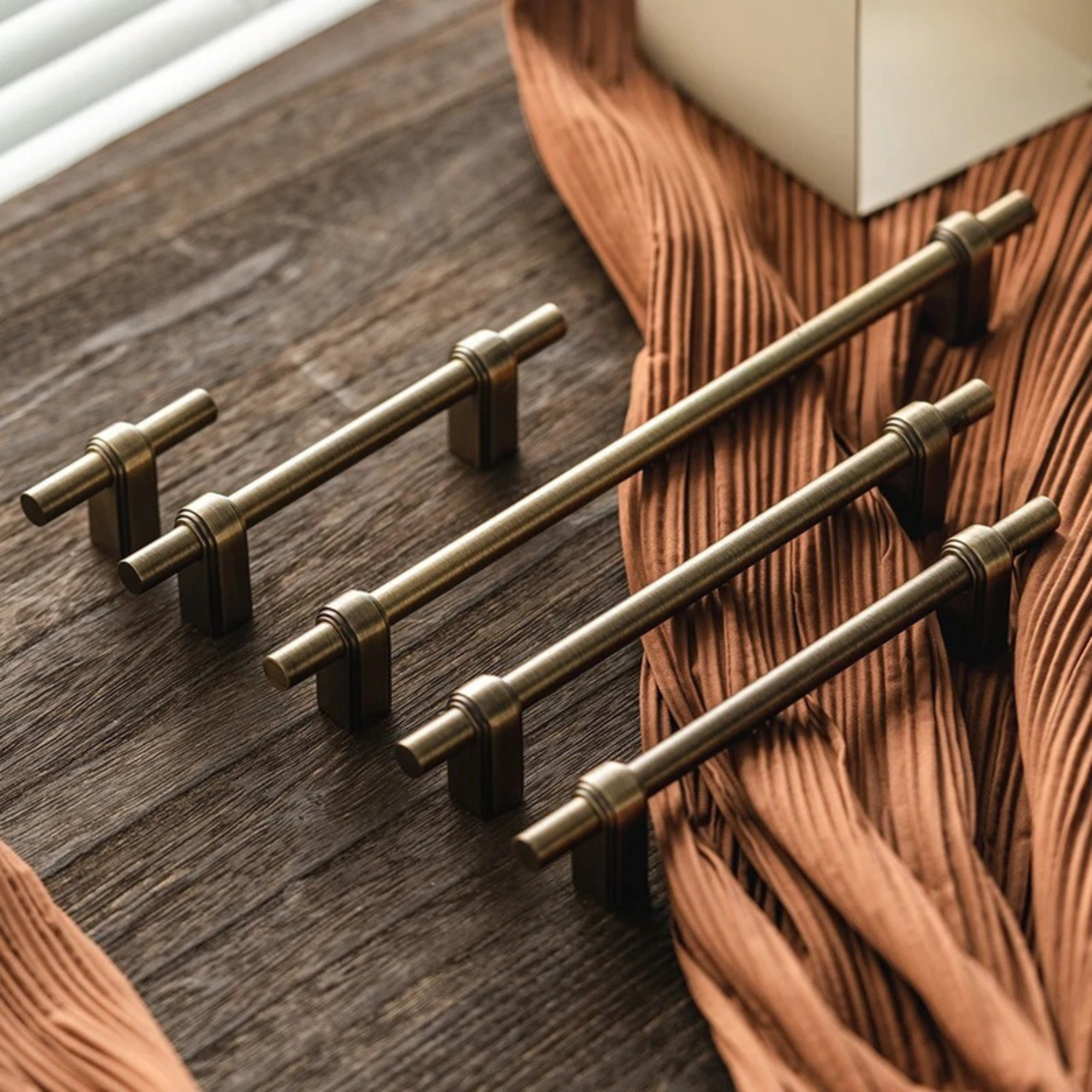 Antique Brass Chunky Handles | Solis