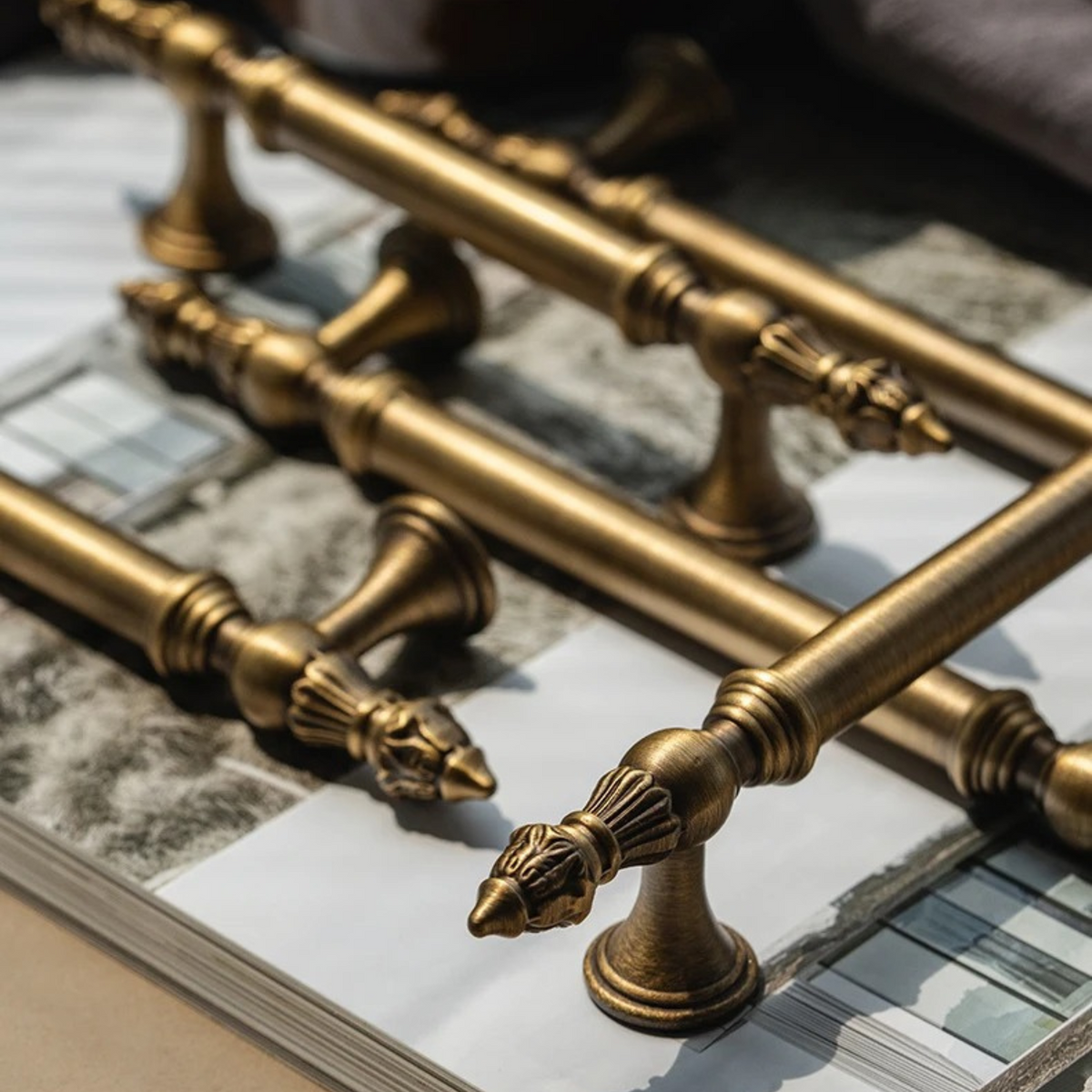 Pointed Antique Brass Pulls