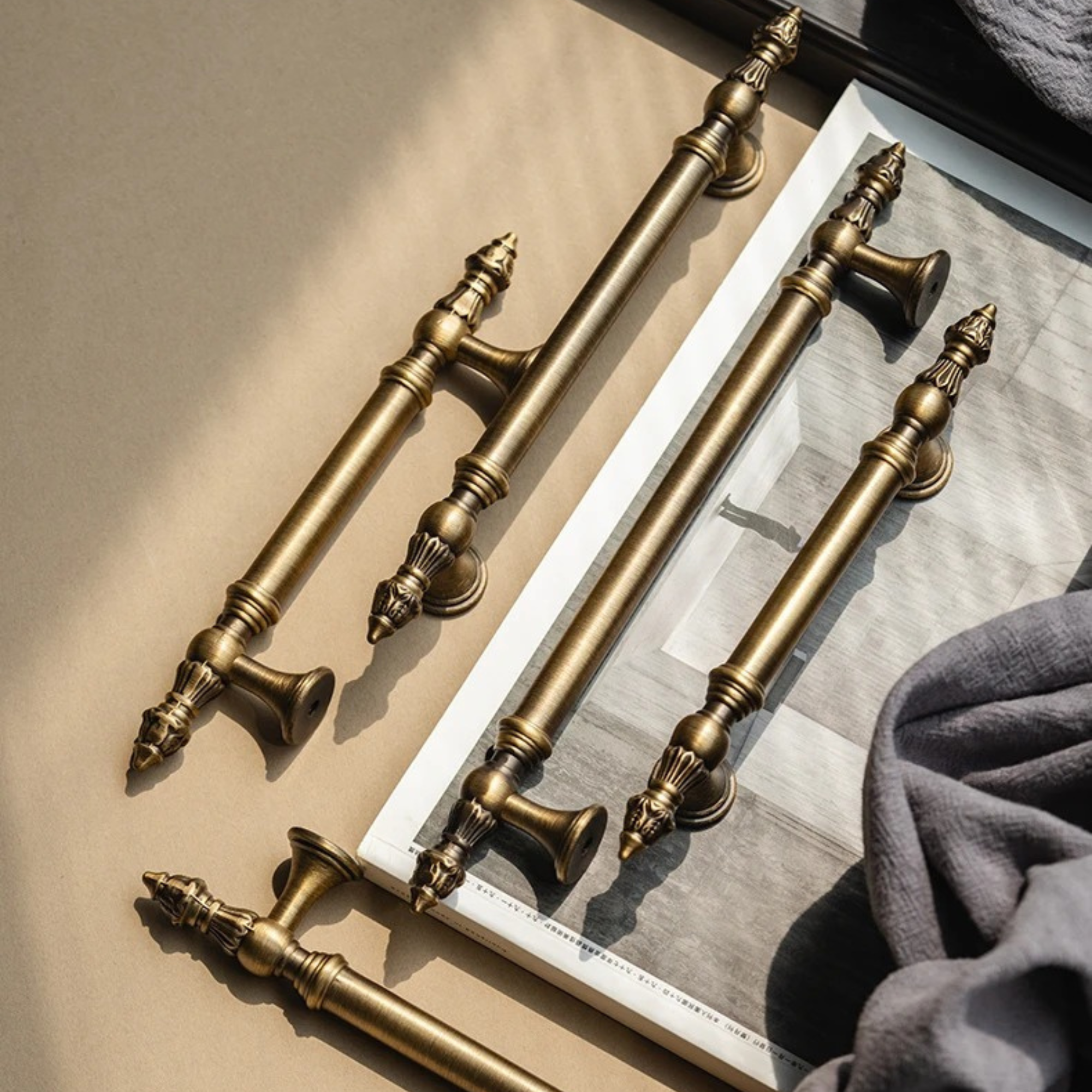 Pointed Antique Brass Pulls | Orno