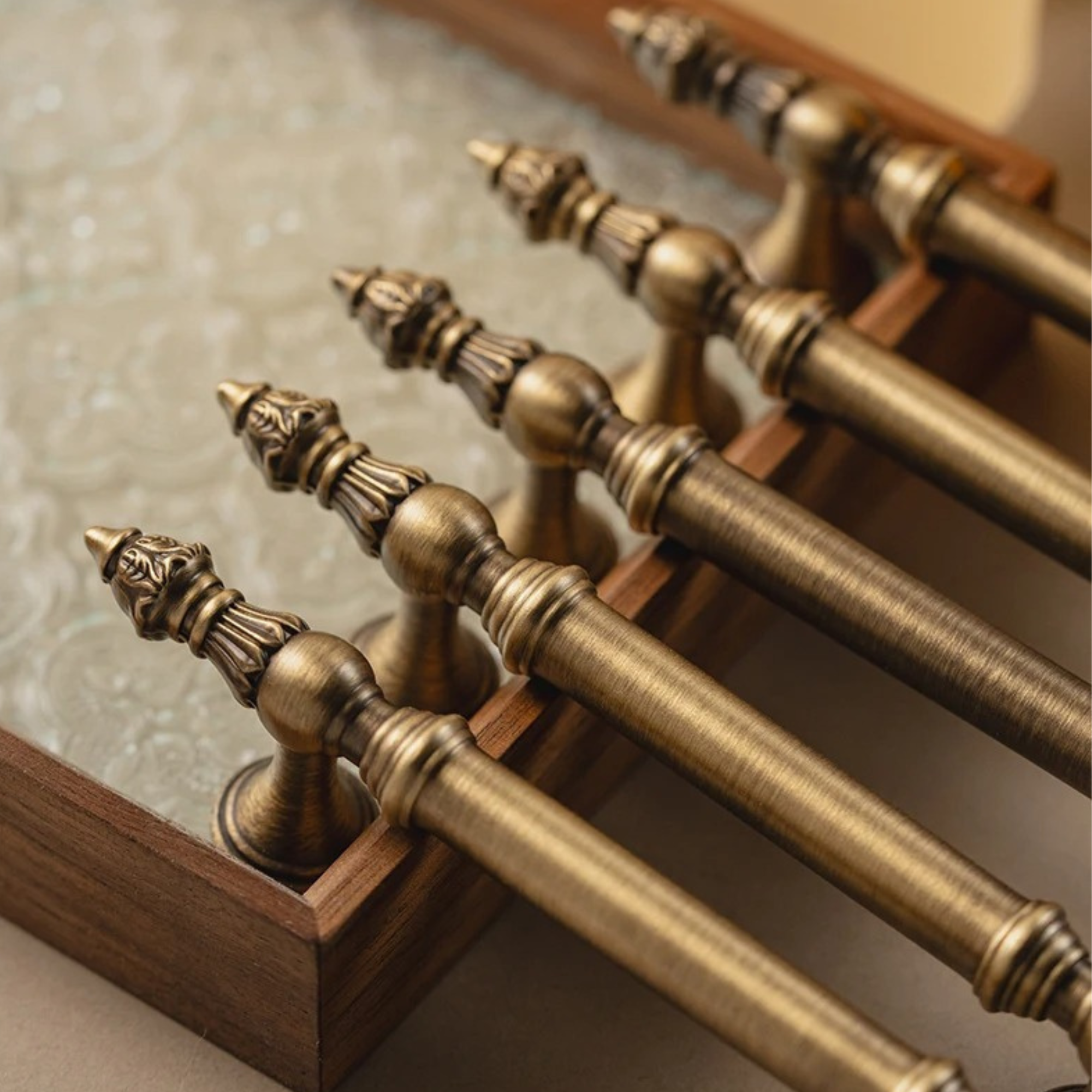 Pointed Antique Brass Pulls | Orno