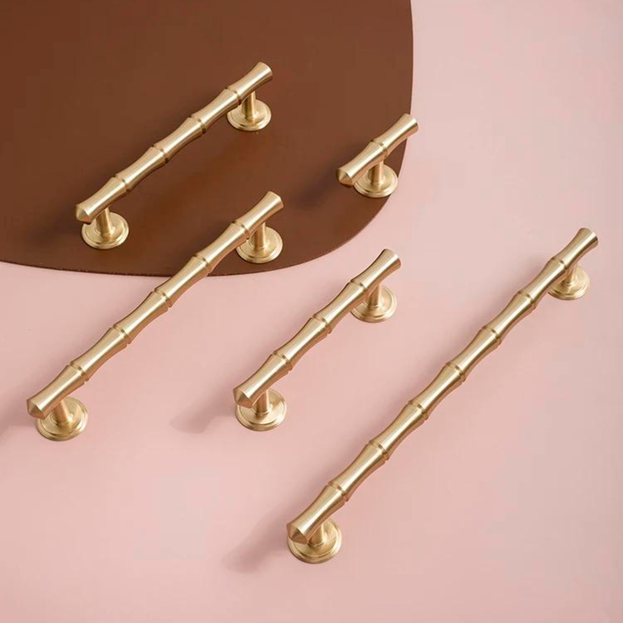 Brushed Brass Bamboo Pulls | Ferula