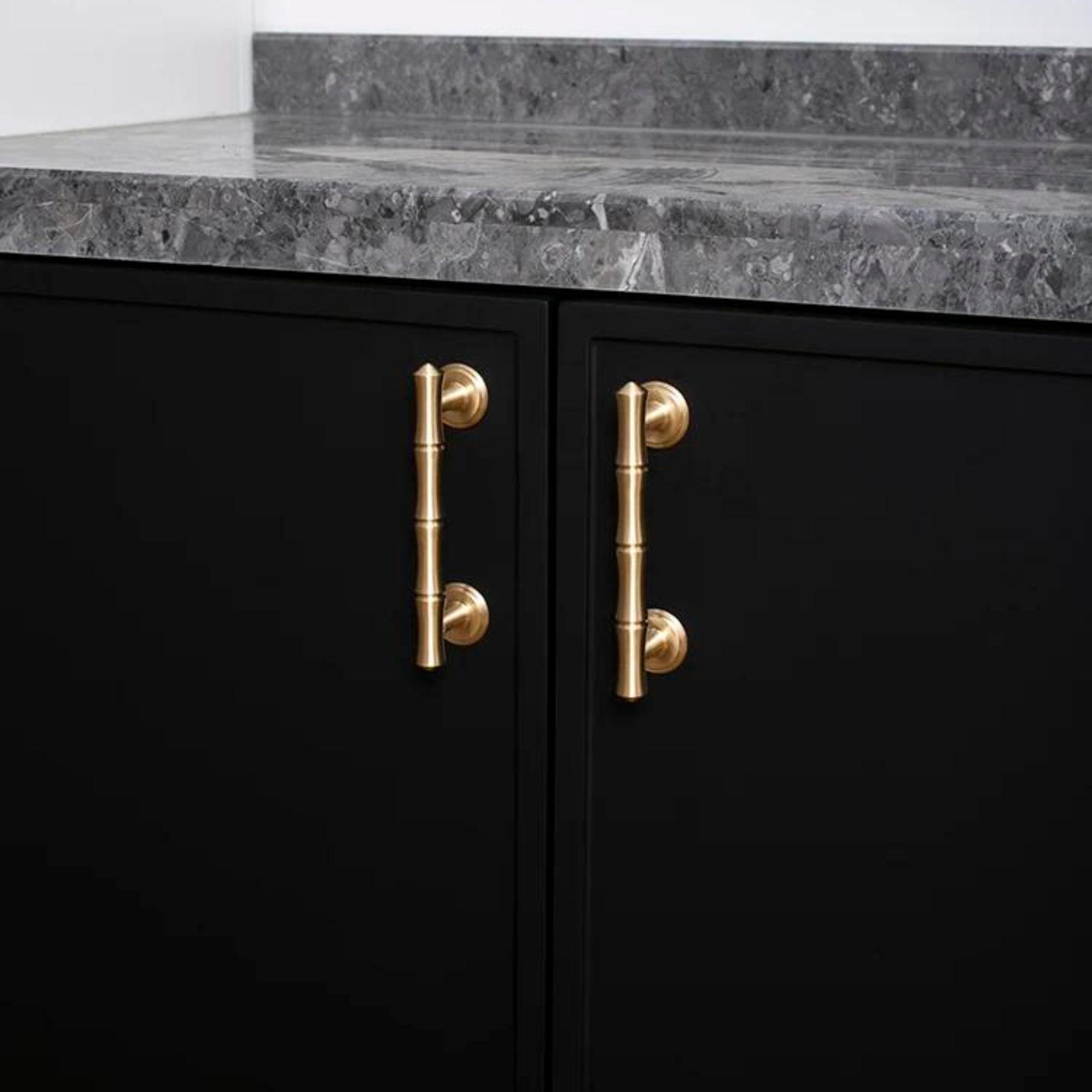 Brushed Brass Bamboo Pulls | Ferula