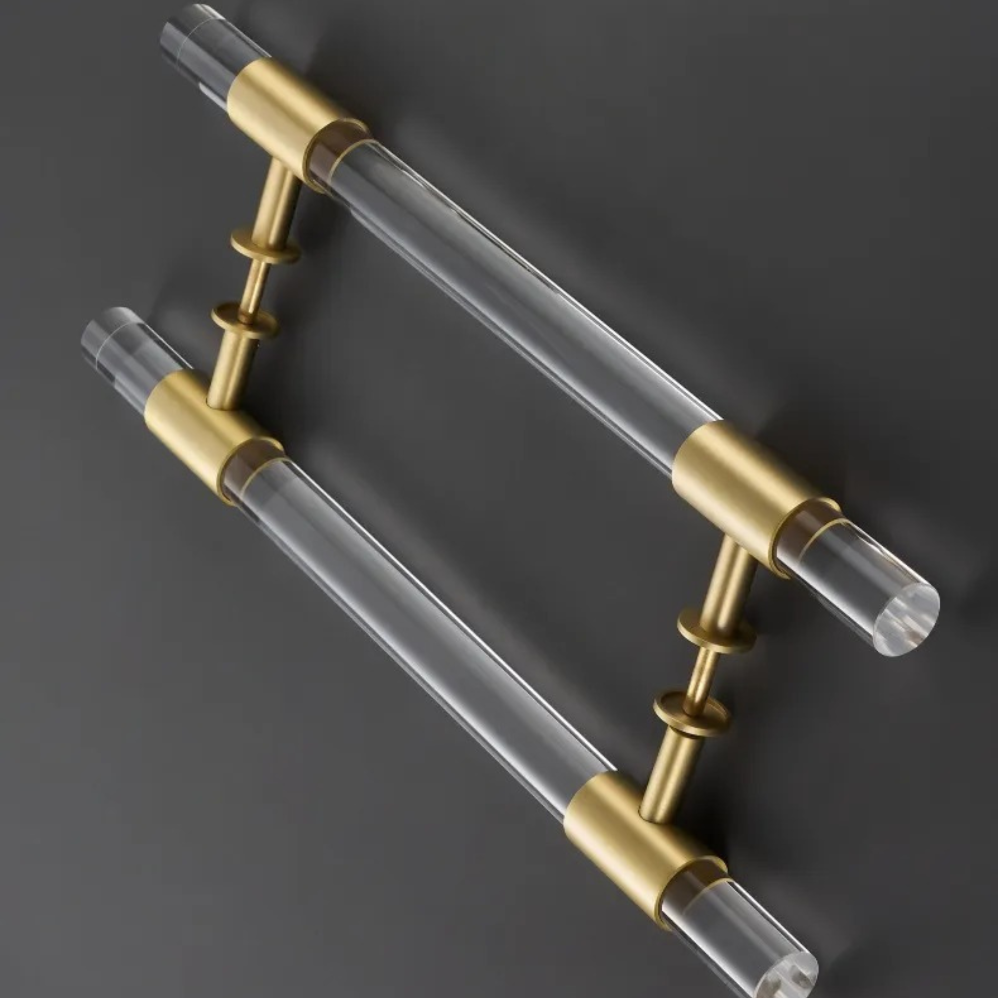 Acrylic & Brass Pull Handle | Purifico