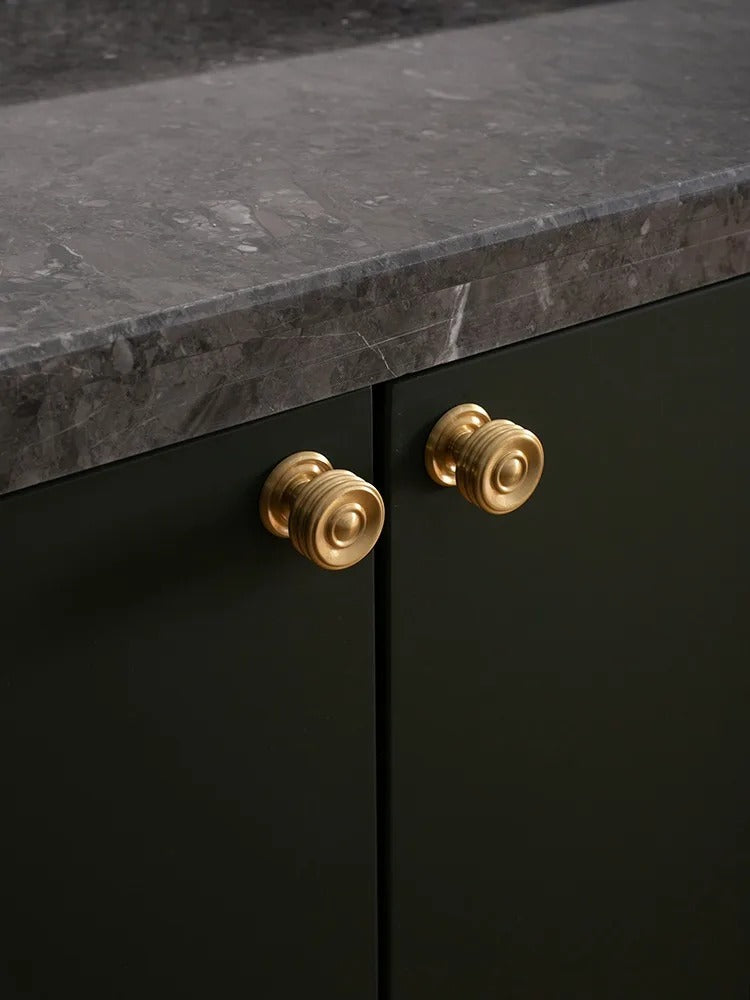 Brushed Brass Curved Pull Handles | Curva