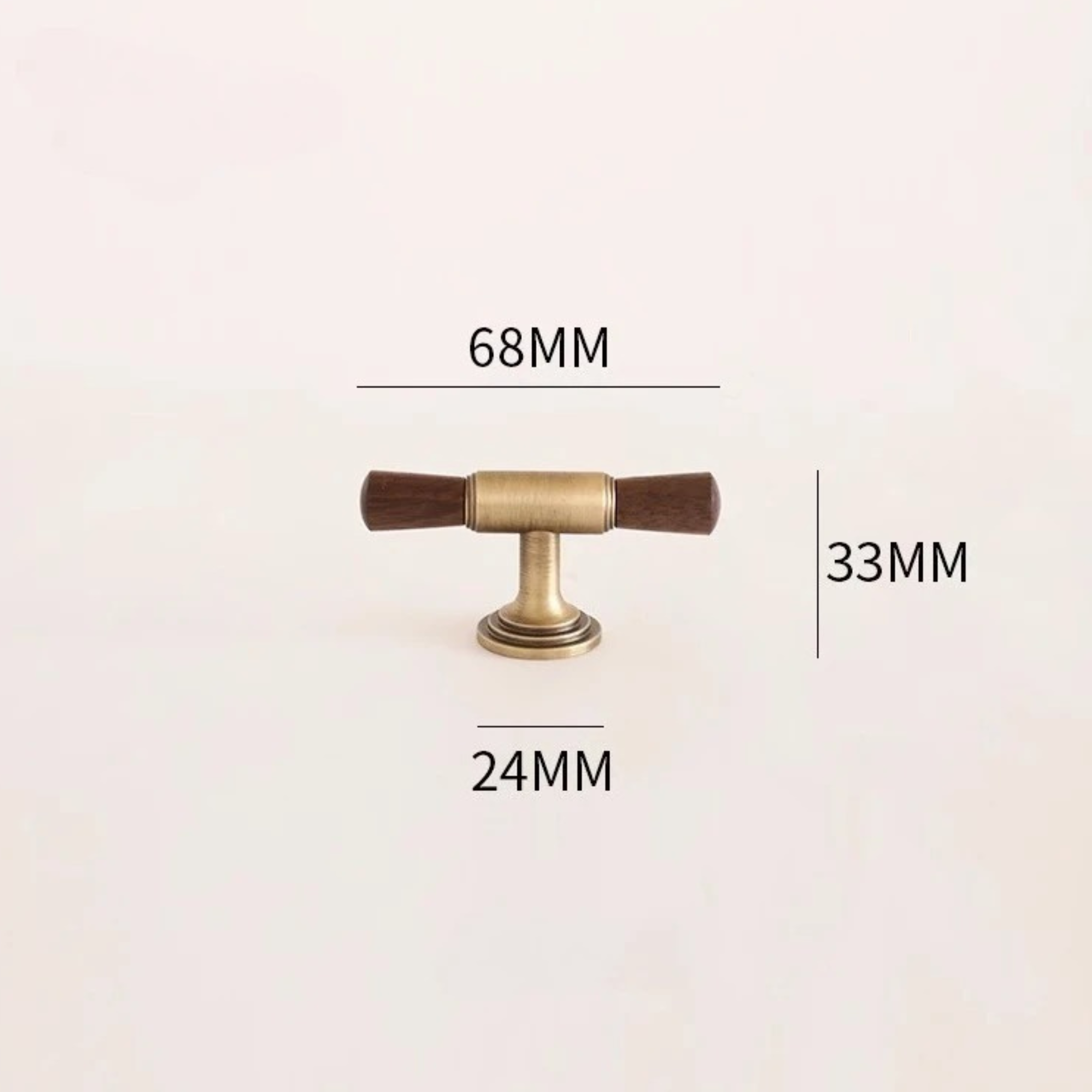 Wood & Brass Pull Handles | Cornu