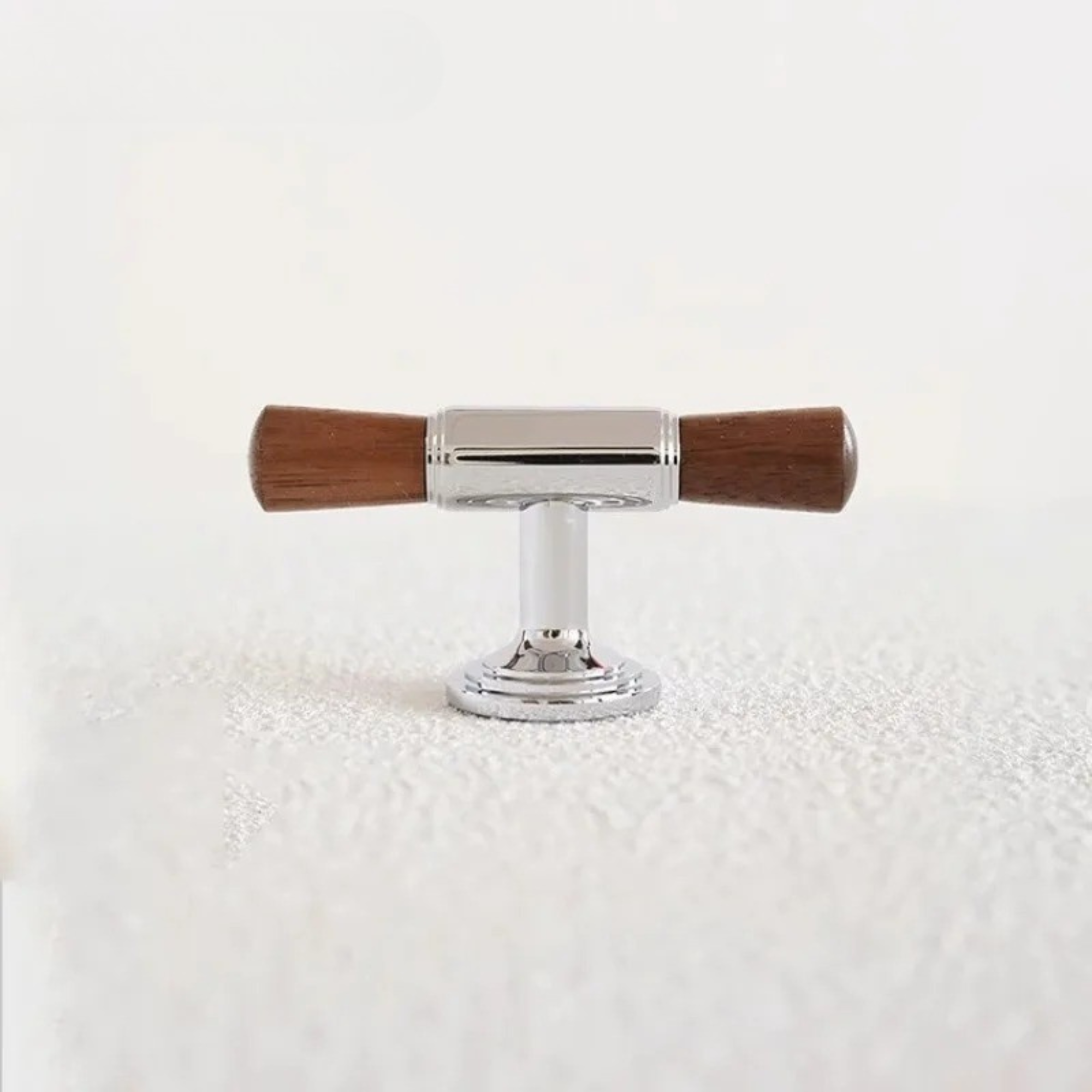 Wood & Chrome Pull Handles | Cornu