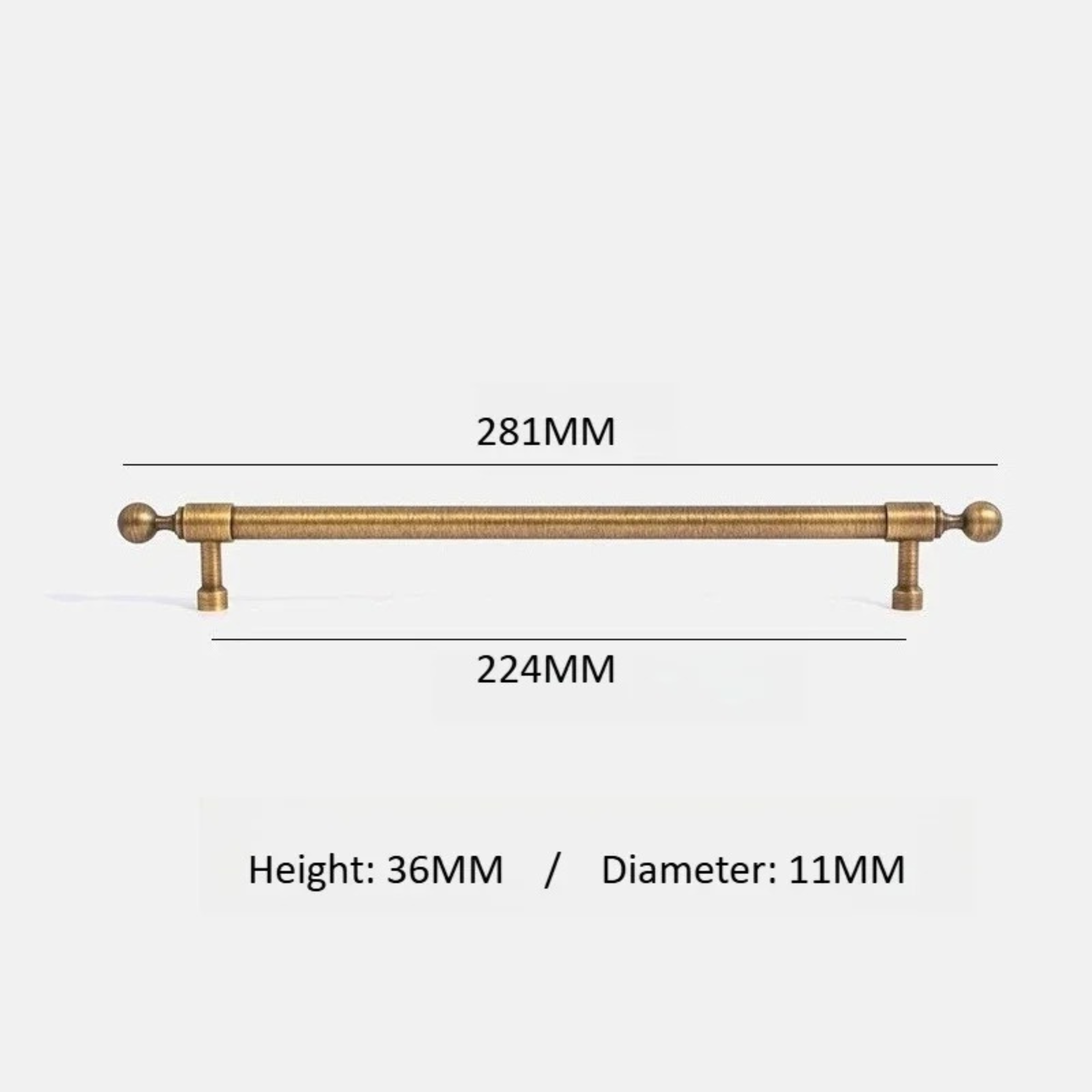 Antique Brass Pulls With Sphere End | Corona