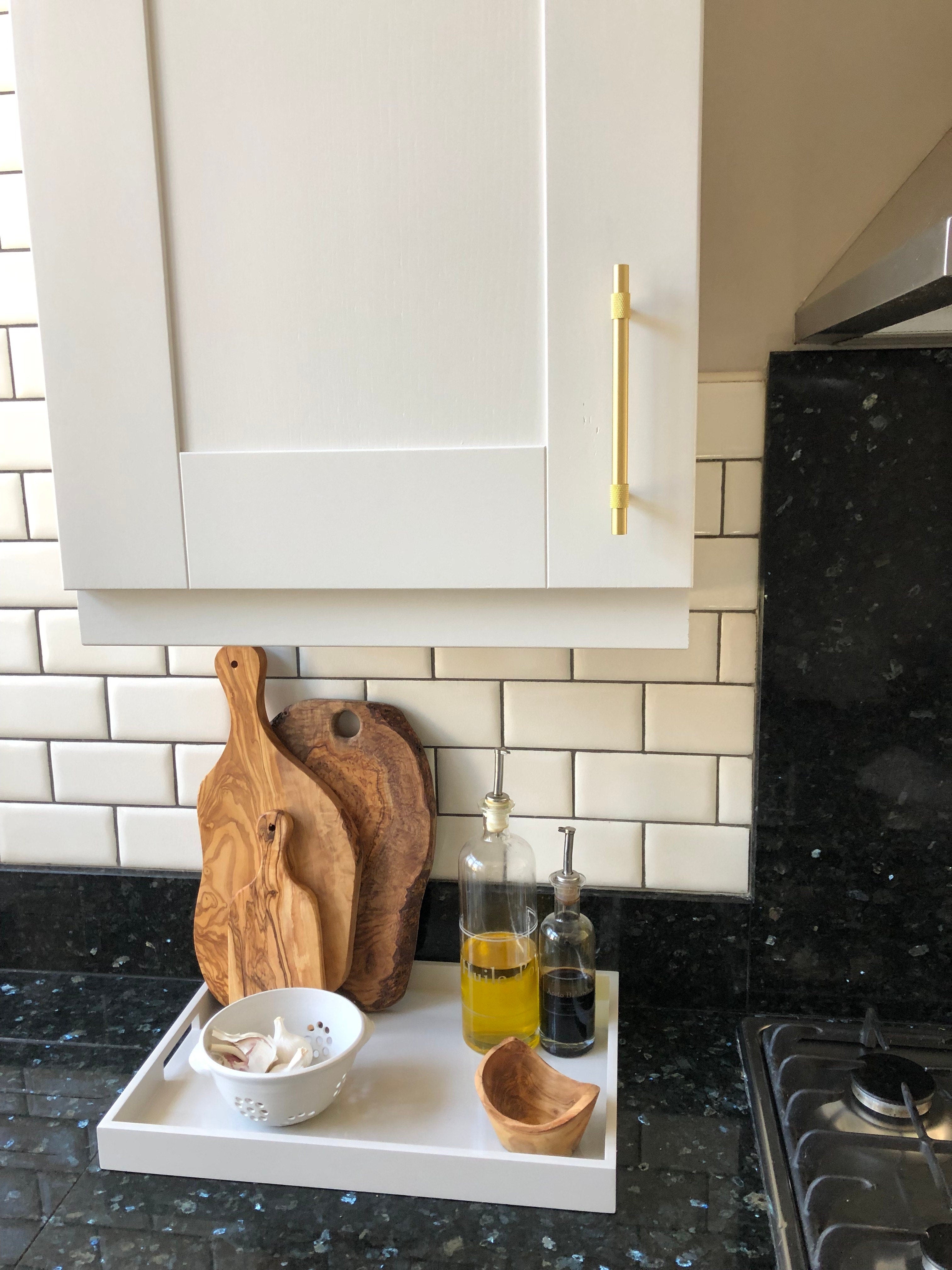 Customer kitchen with Aurum Nocte handles