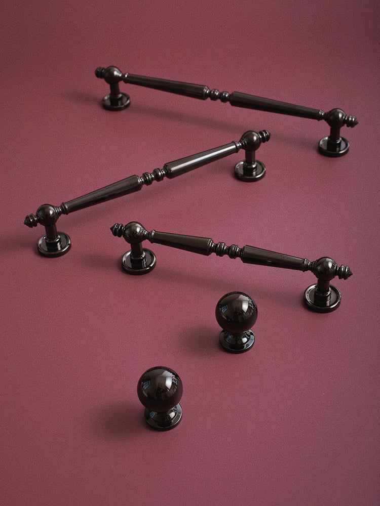 Polished Black Cabinet Handles | Nitorem