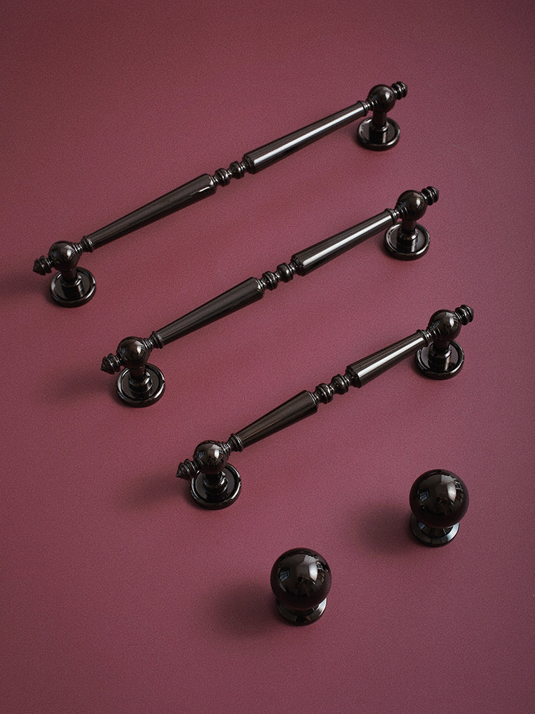 Polished Black Cabinet Handles | Nitorem