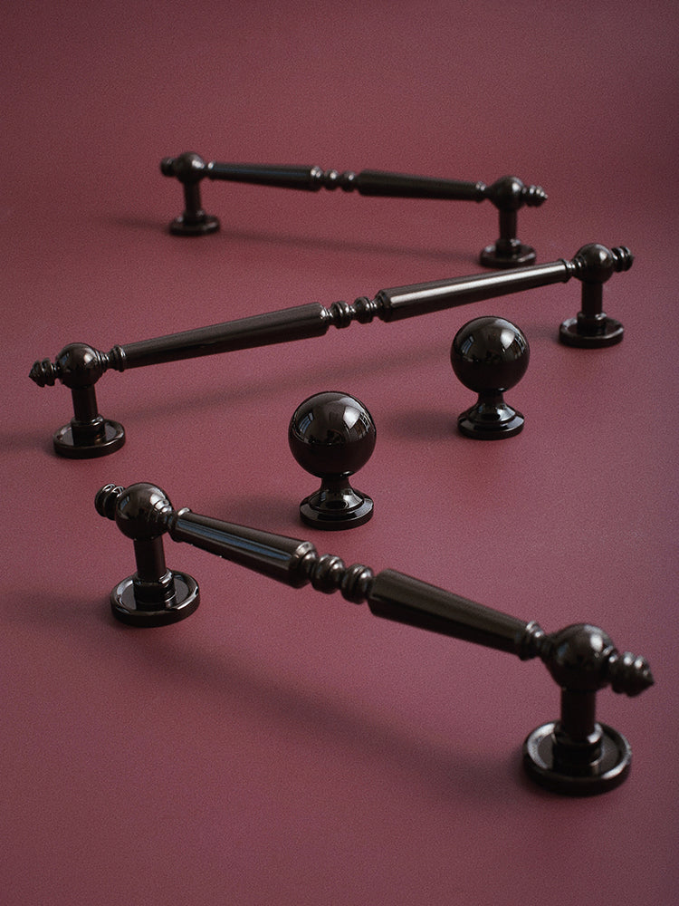 Polished Black Cabinet Handles | Nitorem