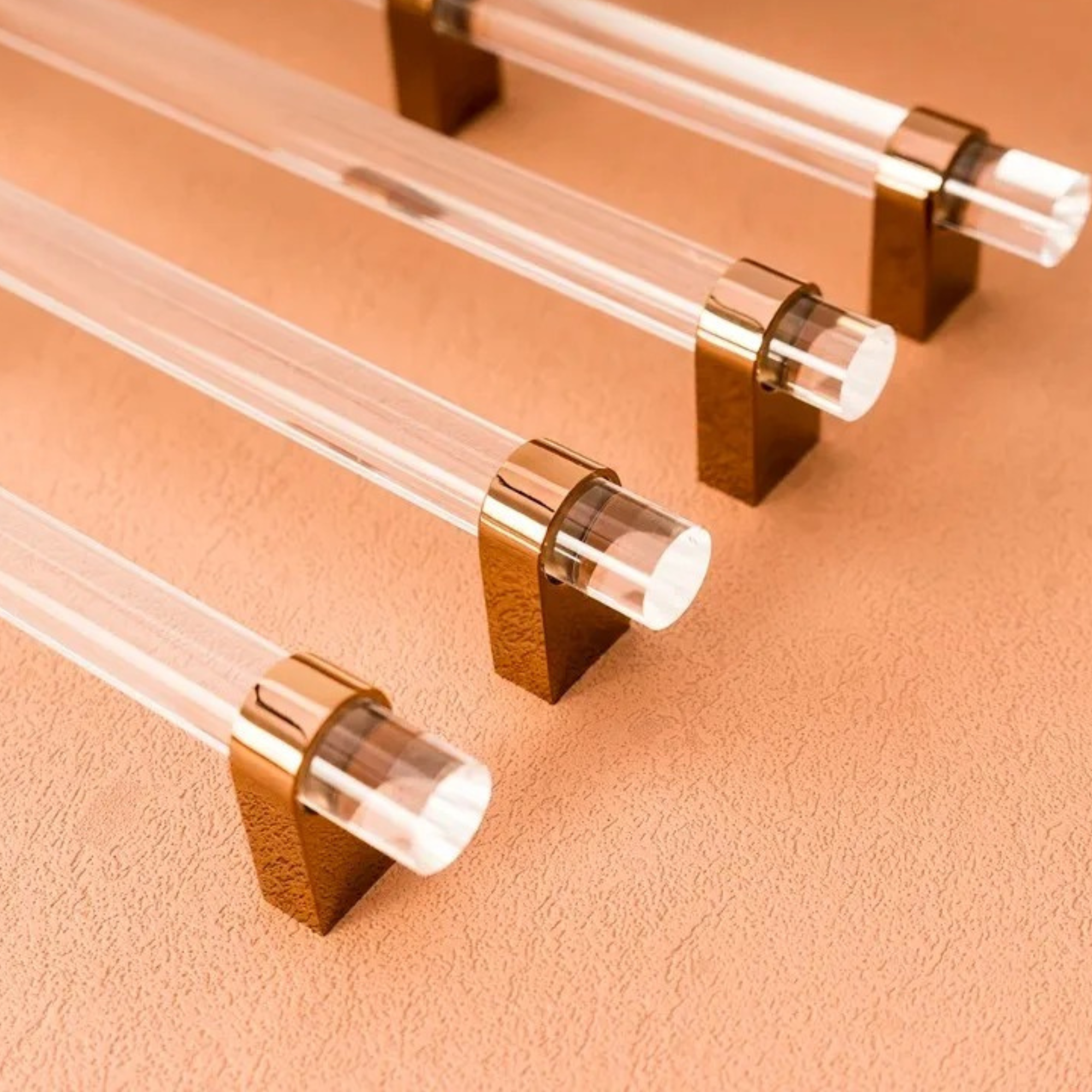 Rose Gold & Acrylic Cabinet Pulls | Rosa Aurea