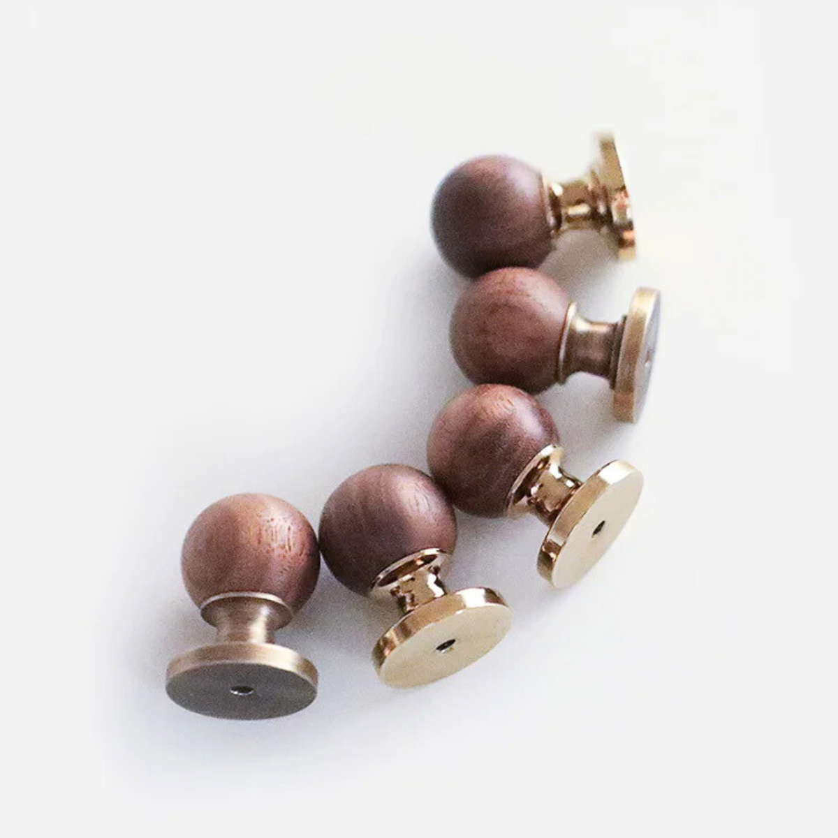 Wood & Brass Drawer Knob | Mid Century Modern | Cabinet Knobs – The ...