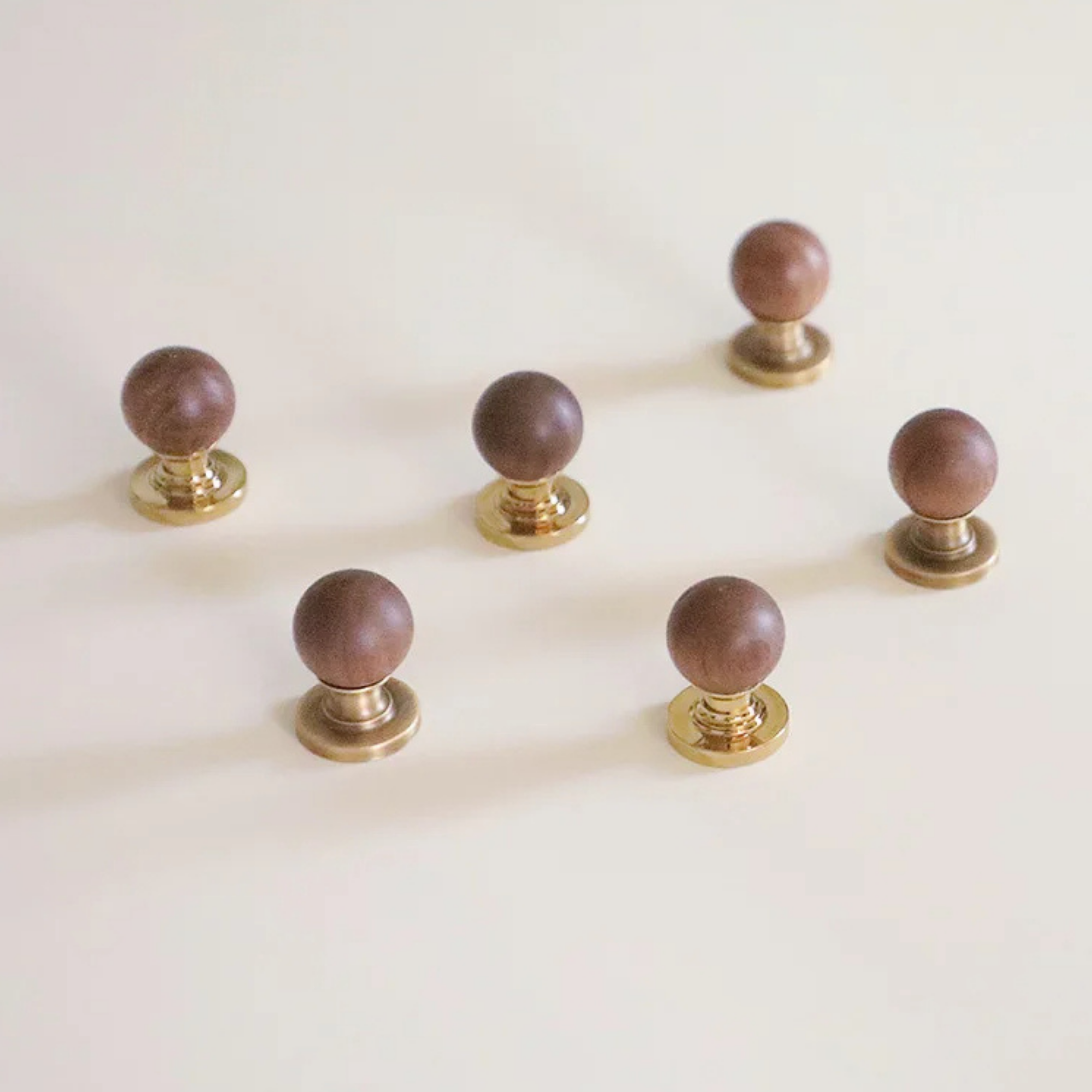 Wood & Brass Drawer Knob | Barca