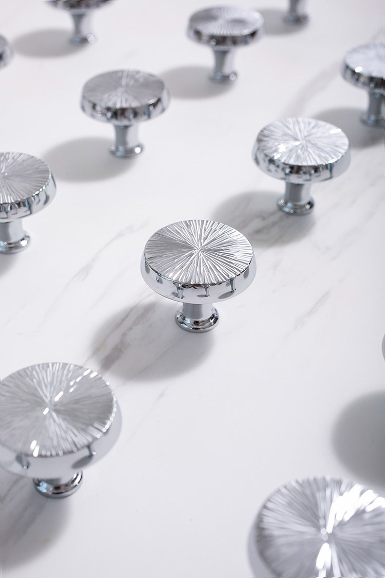 Polished Chrome Starburst Knob | Astrum Argenti