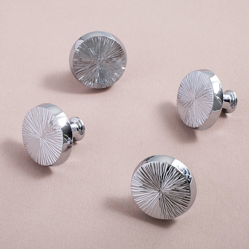 Polished Chrome Starburst Knob | Astrum Argenti