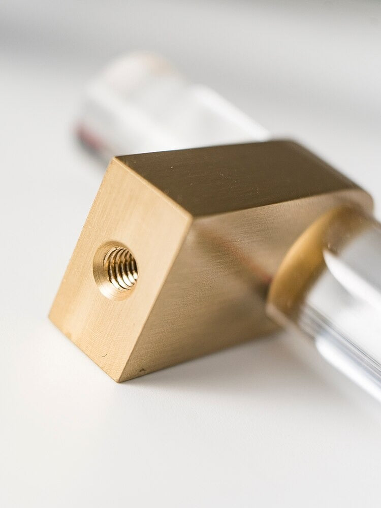 Acrylic & Brass Pull Handles | Chunky Bases | Claritas