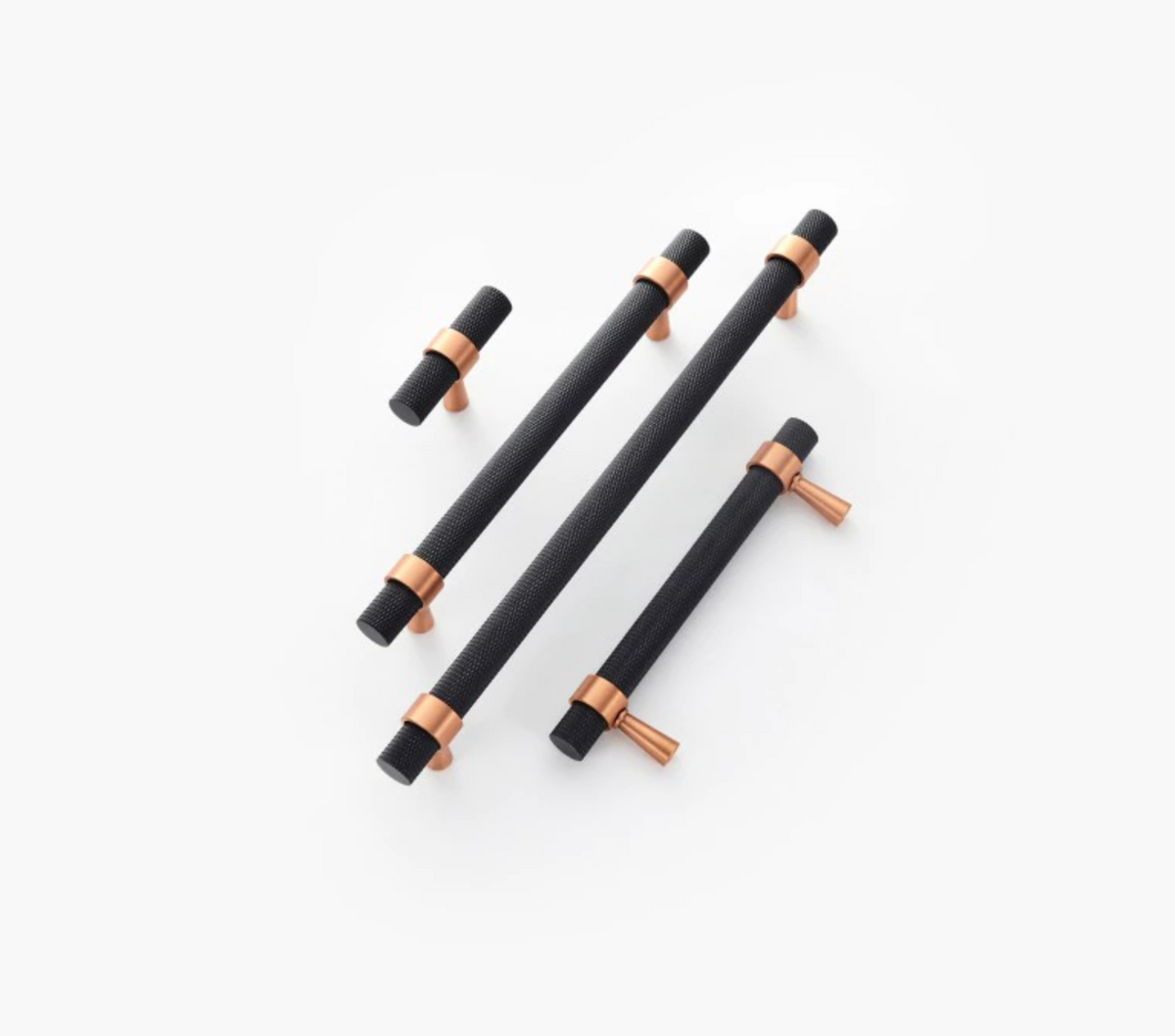 Black & Copper Pulls Black Hardware Kitchen Industrial Decor The
