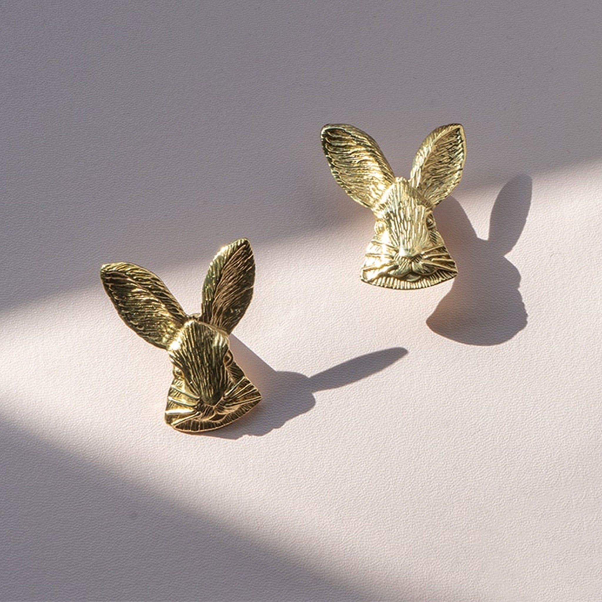Brass Rabbit Drawer Knobs | Lepus