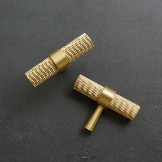 Knurled Brass Handles | Aes Textilis