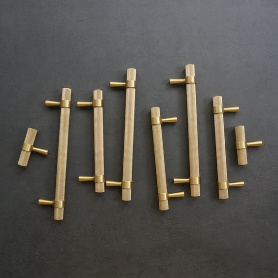 Knurled Brass Handles | Aes Textilis