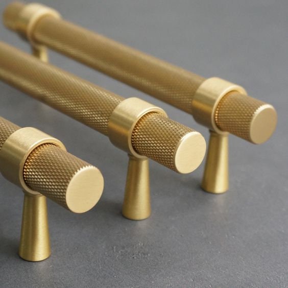 Knurled Brass Handles | Aes Textilis