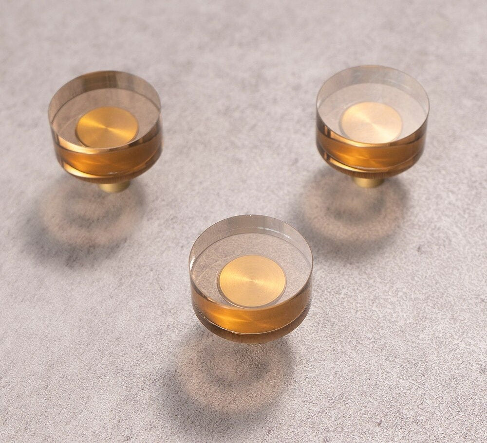 Coffee Glass Knobs For Drawers | Vitreus