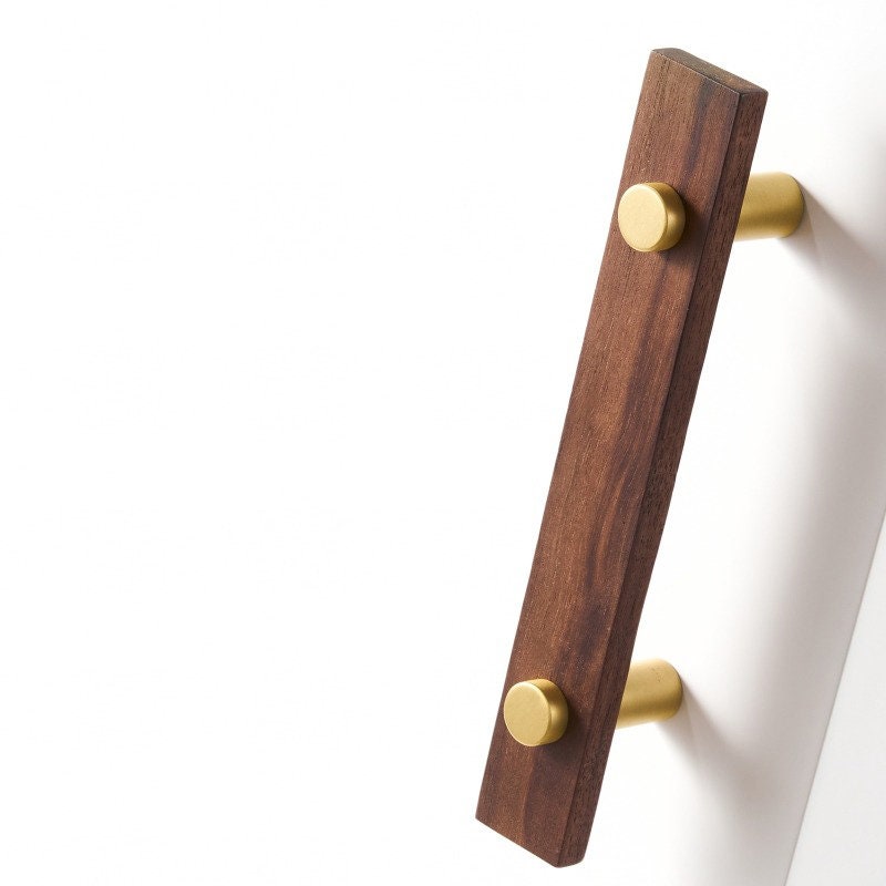 Walnut and Brass Cabinet Pulls | Arbor