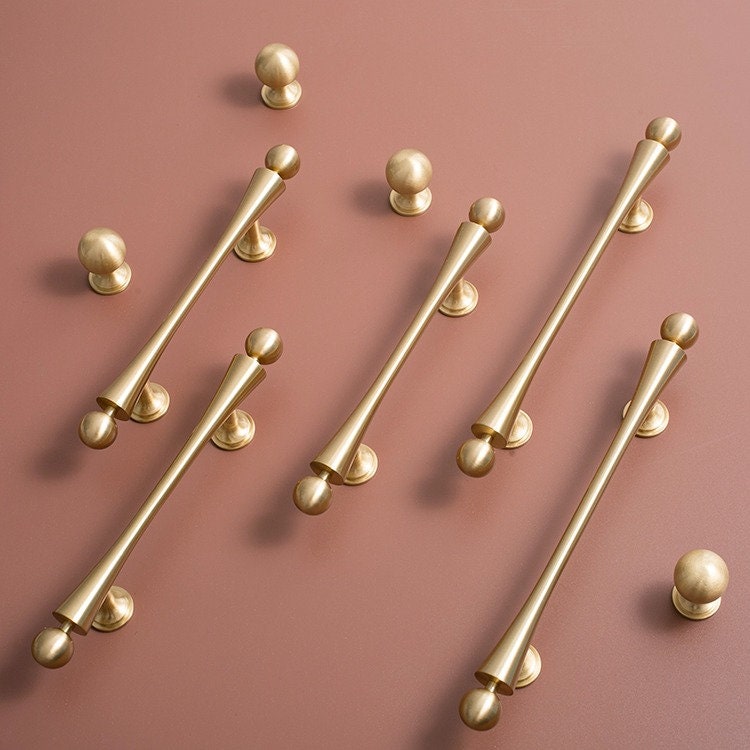 Scroll Inspired Brass Cabinet Pull | Auriola