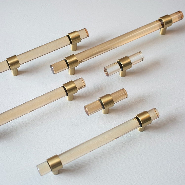 Champagne Acrylic Pull Handles | Clarus