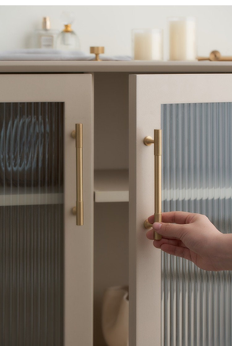 Brushed Brass Pull Handles | Aurabella