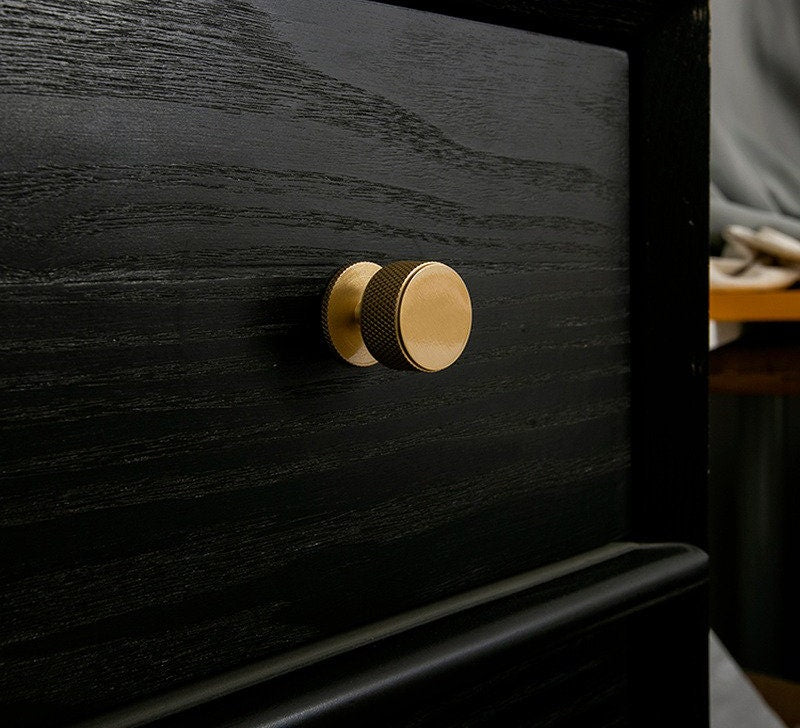 Industrial Knurled Brass Knobs | Industriae