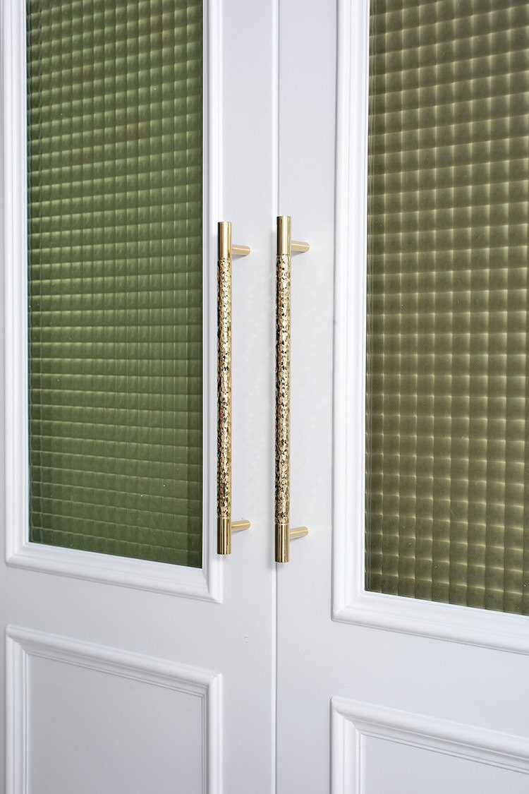Hammered Brass Pull Handles | Decus