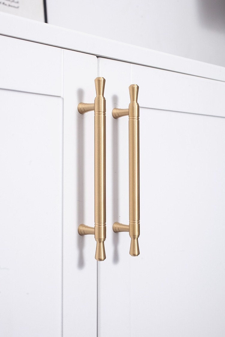 Satin Brass Drawer Pulls | Exsanguis