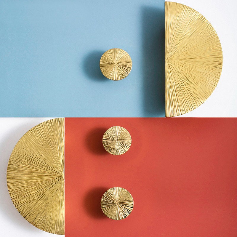 Polished Brass Starburst Cabinet Handle | Stellae