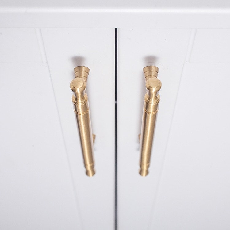 Satin Brass Drawer Pulls | Exsanguis
