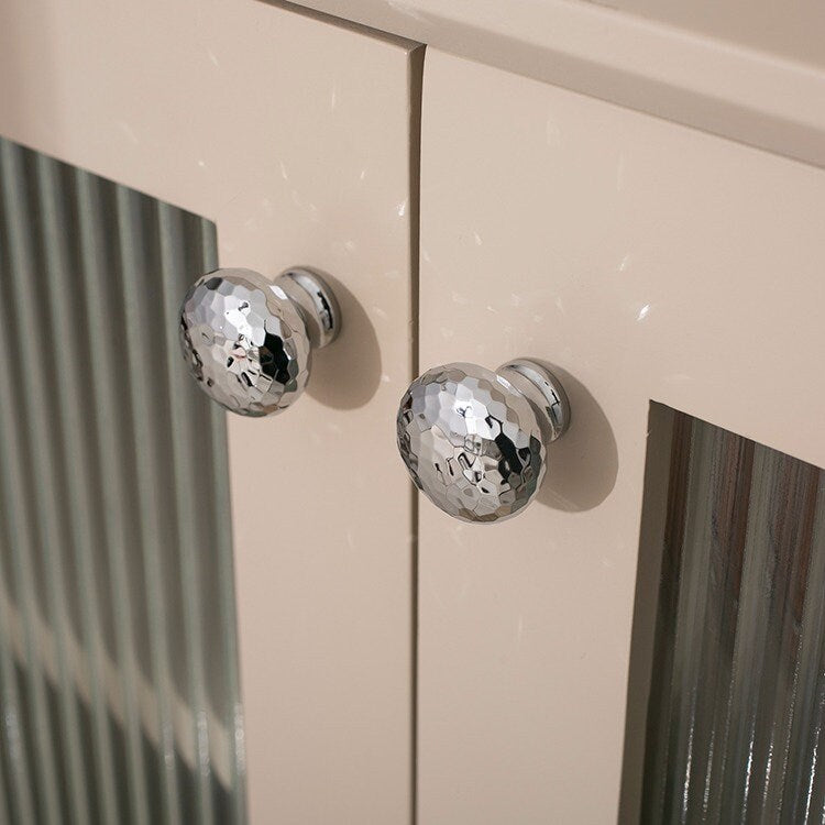 Hammered Polished Chrome Knobs | Malleus Argenteus