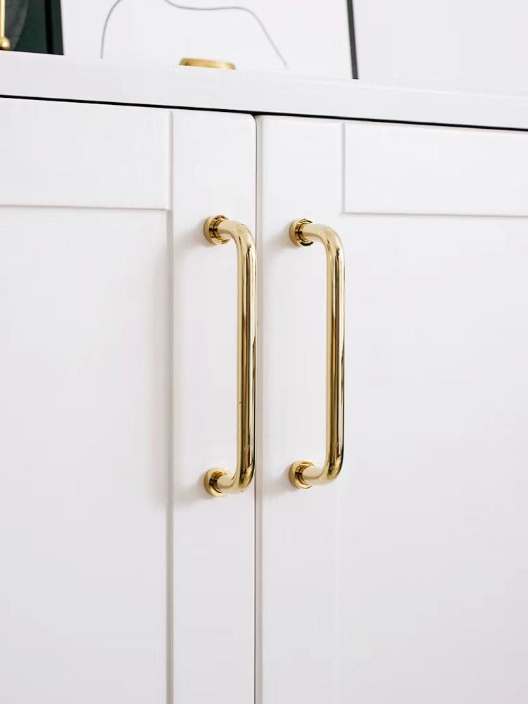 Minimalist Polished Brass Handles | Caelum