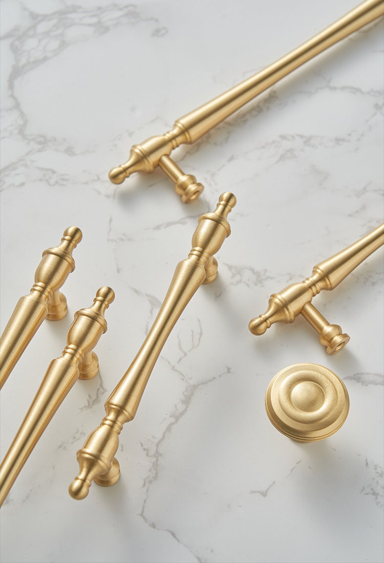 slim fit dress slacks Light Luxury Polished Gold Cabinet Pulls and Knobs – KAHO Hardware