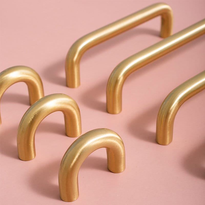Brushed Brass Arch Pulls | Caelum